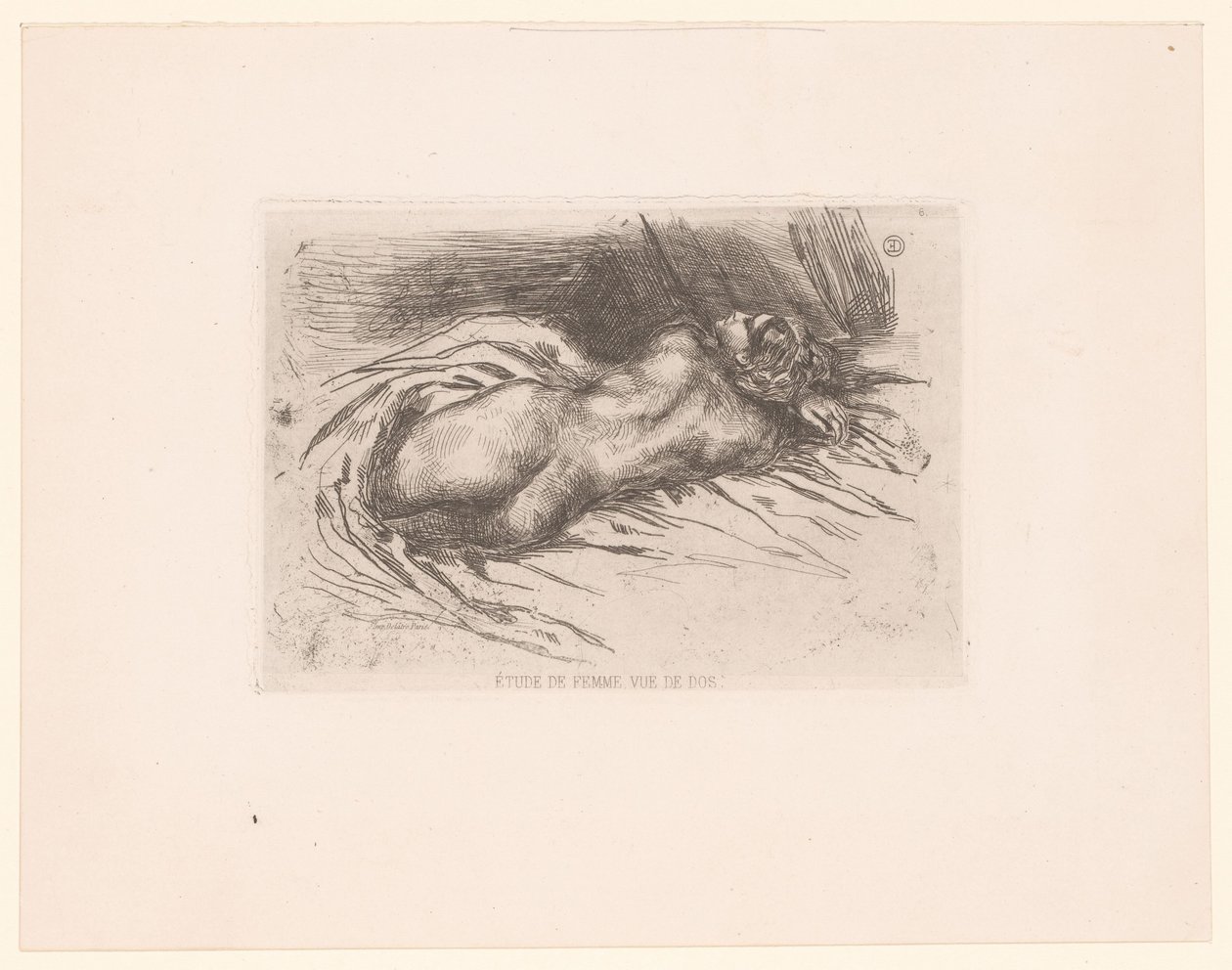 Naked Woman Seen from the Back (title on object) by Eugène Delacroix