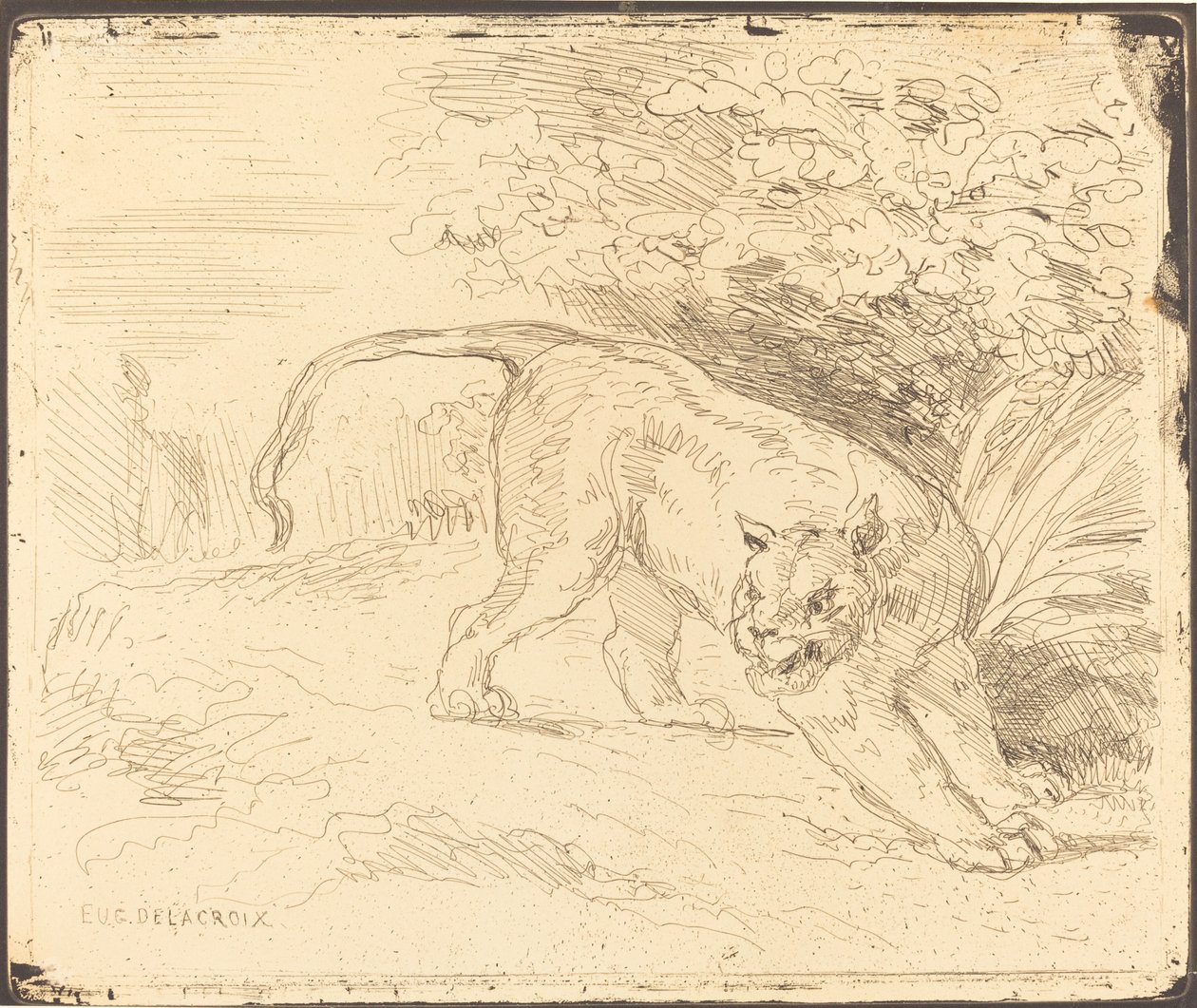 Tiger on the Prowl by Eugène Delacroix