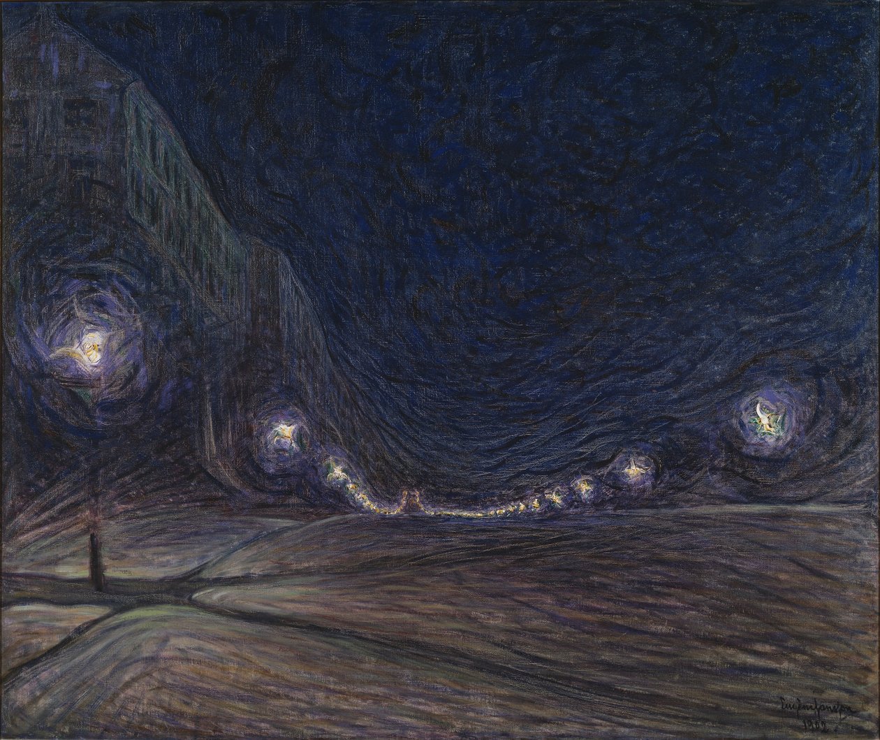 Hornsgatan by Night by Eugène Jansson