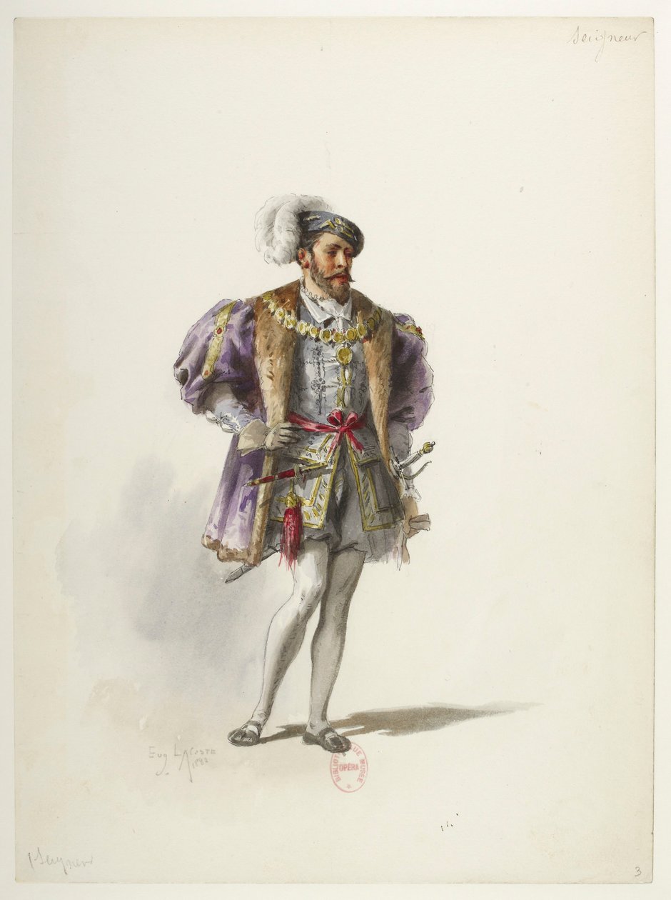 Saint-Saëns - Henry VIII - Costume Designs - Lacoste - 3. Lord by Eugene Lacoste