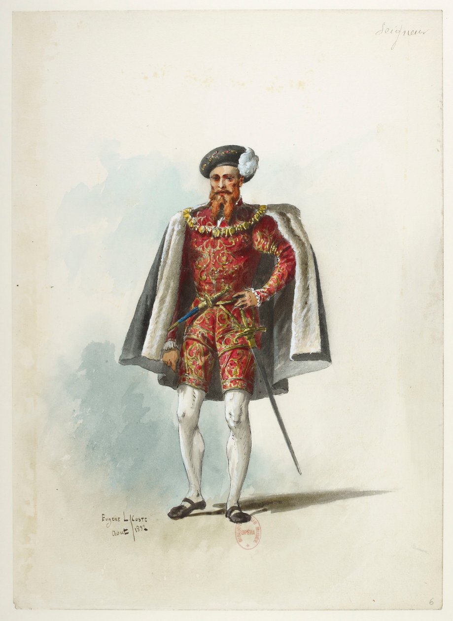 Saint-Saëns - Henry VIII - Costume Designs - Lacoste - 6. Lord by Eugene Lacoste