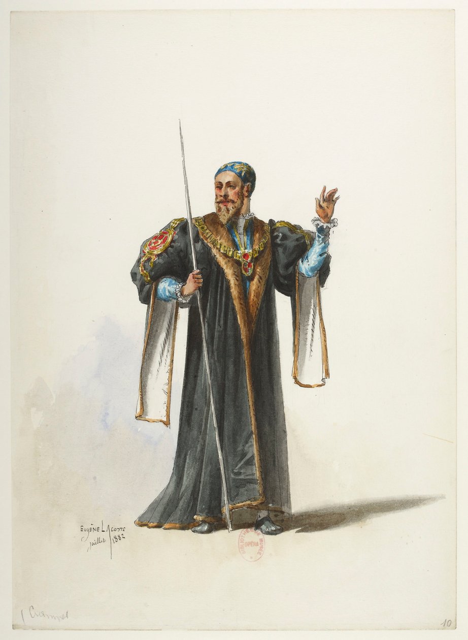 Saint-Saëns - Henry VIII - Costume Designs - Lacoste - 10. Cranmer by Eugene Lacoste