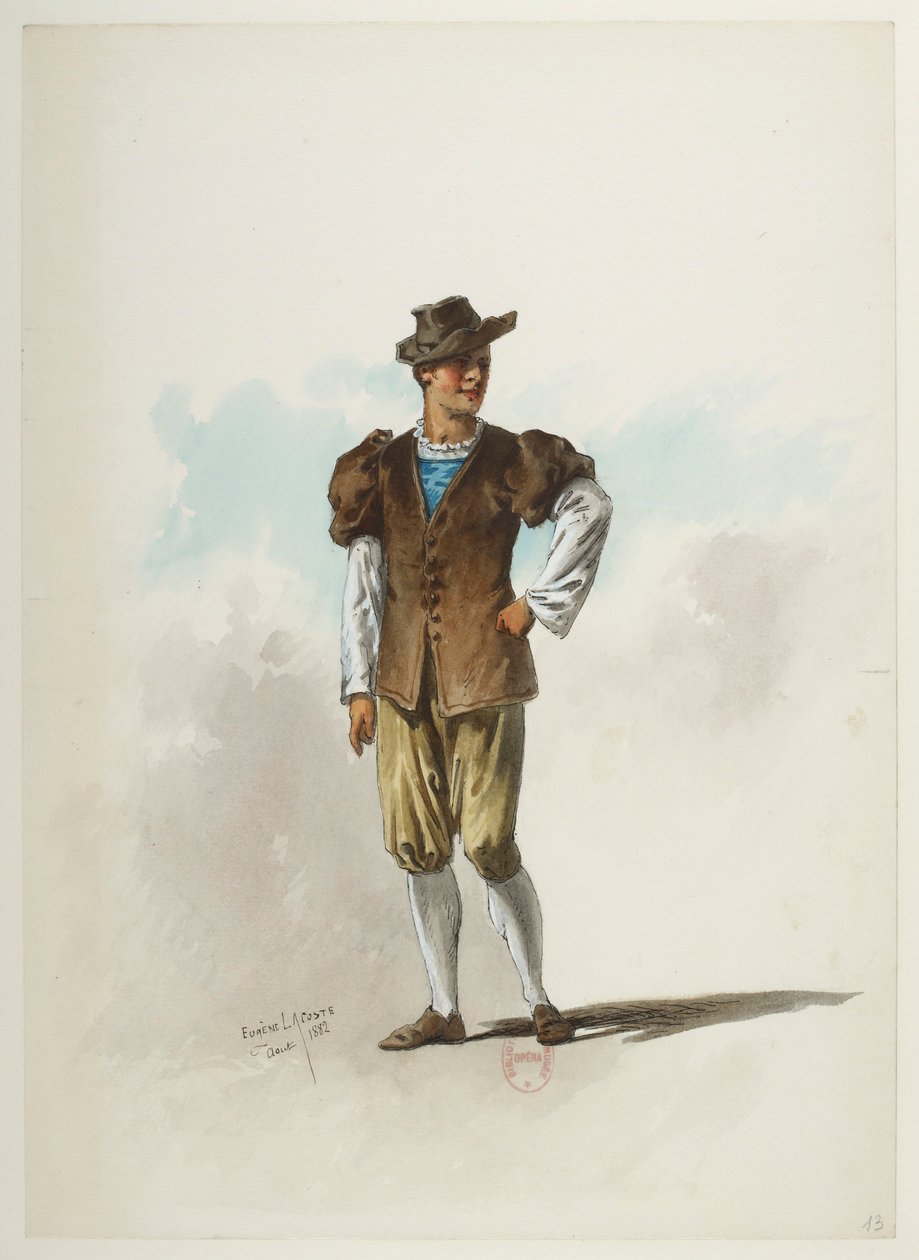 Saint-Saëns - Henry VIII - Costume Designs - Lacoste - 13. Costume by Eugene Lacoste