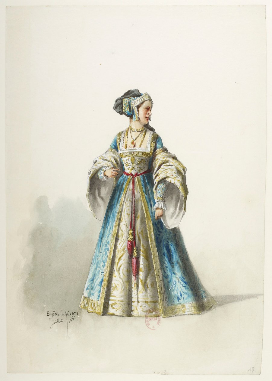 Saint-Saëns - Henry VIII - Costume Designs - Lacoste - Costume by Eugene Lacoste
