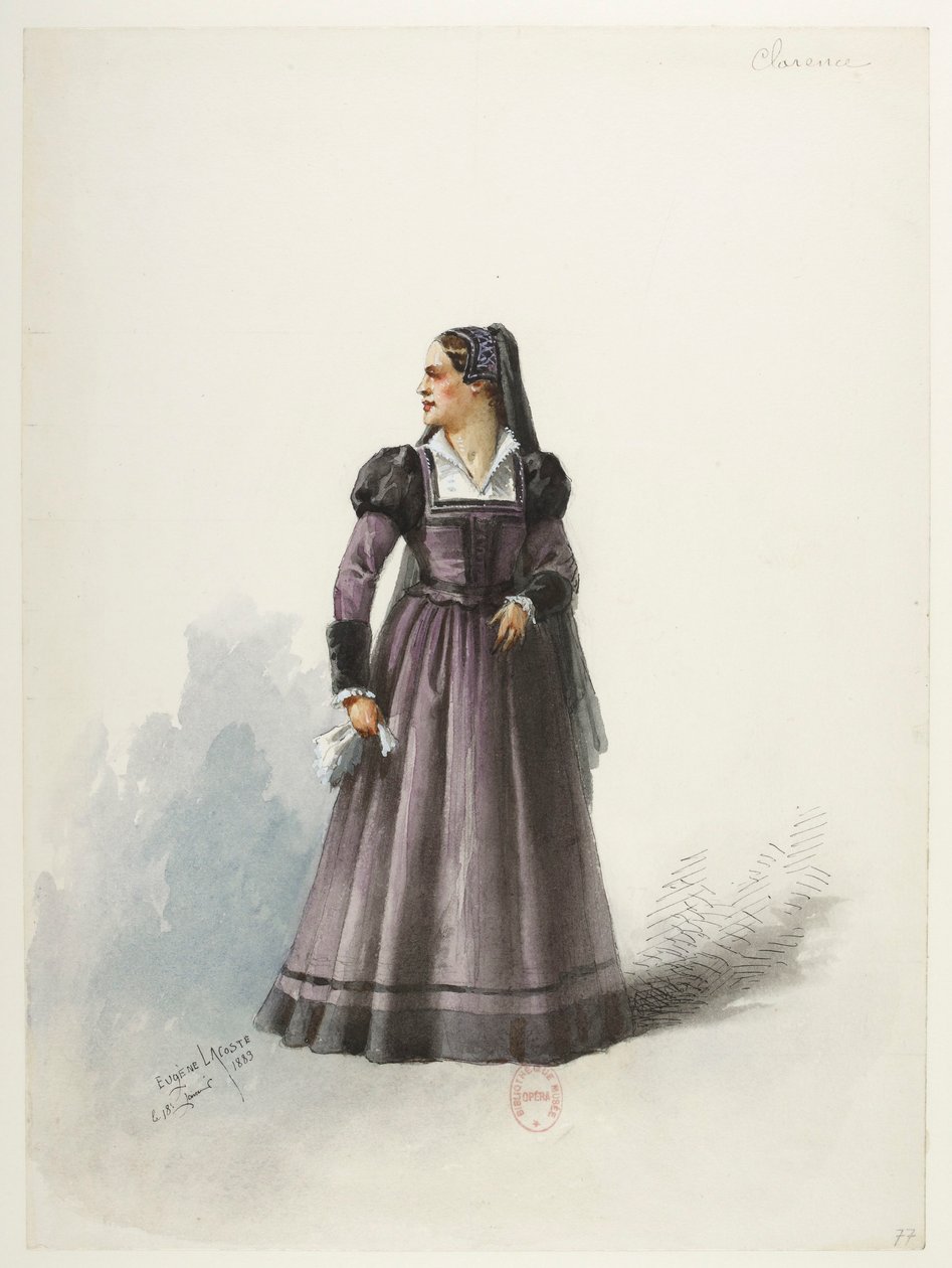 Saint-Saëns - Henry VIII - Costume Designs - Lady Clarence by Eugene Lacoste