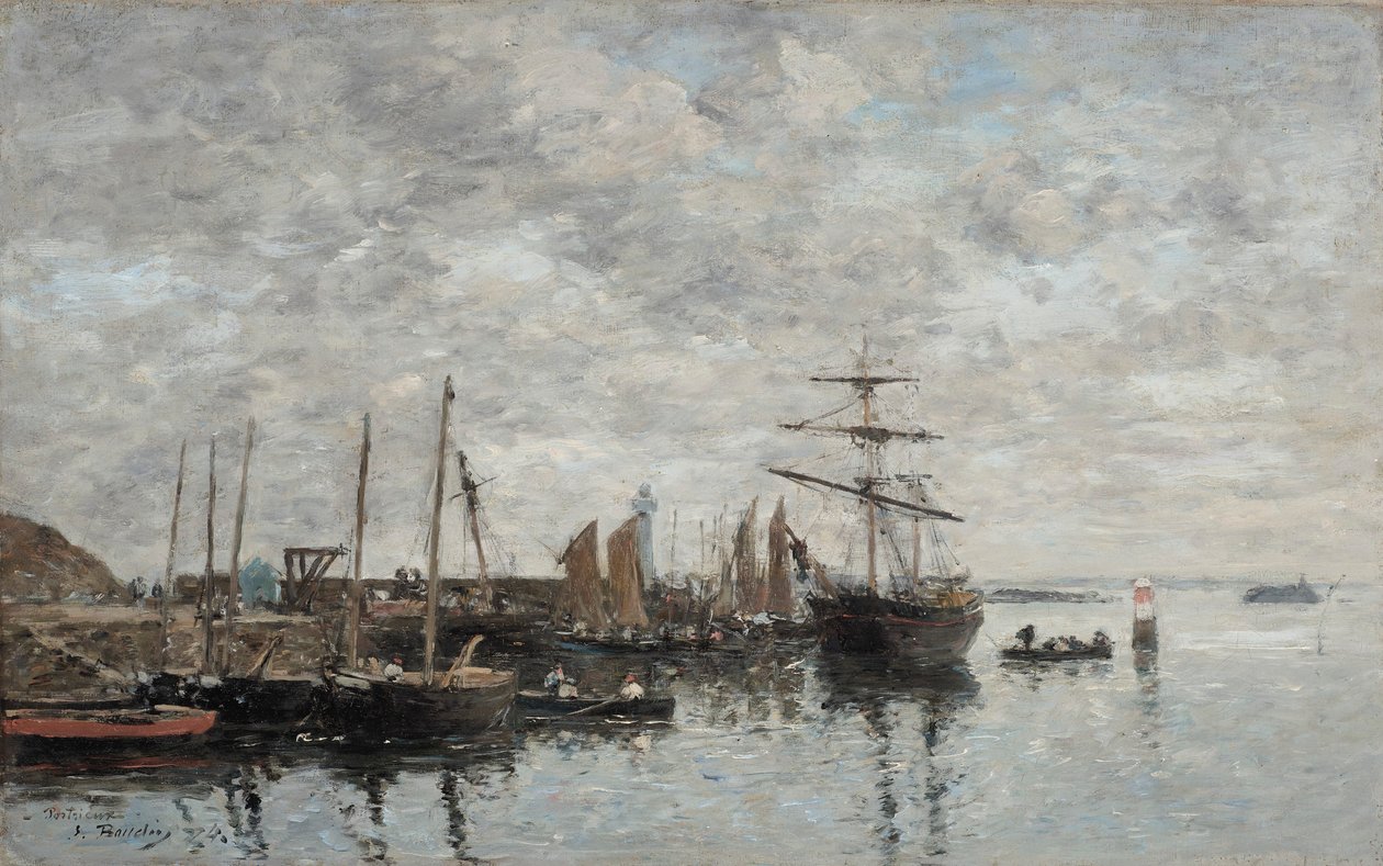 Portrieux, the Port by Eugene Louis Boudin
