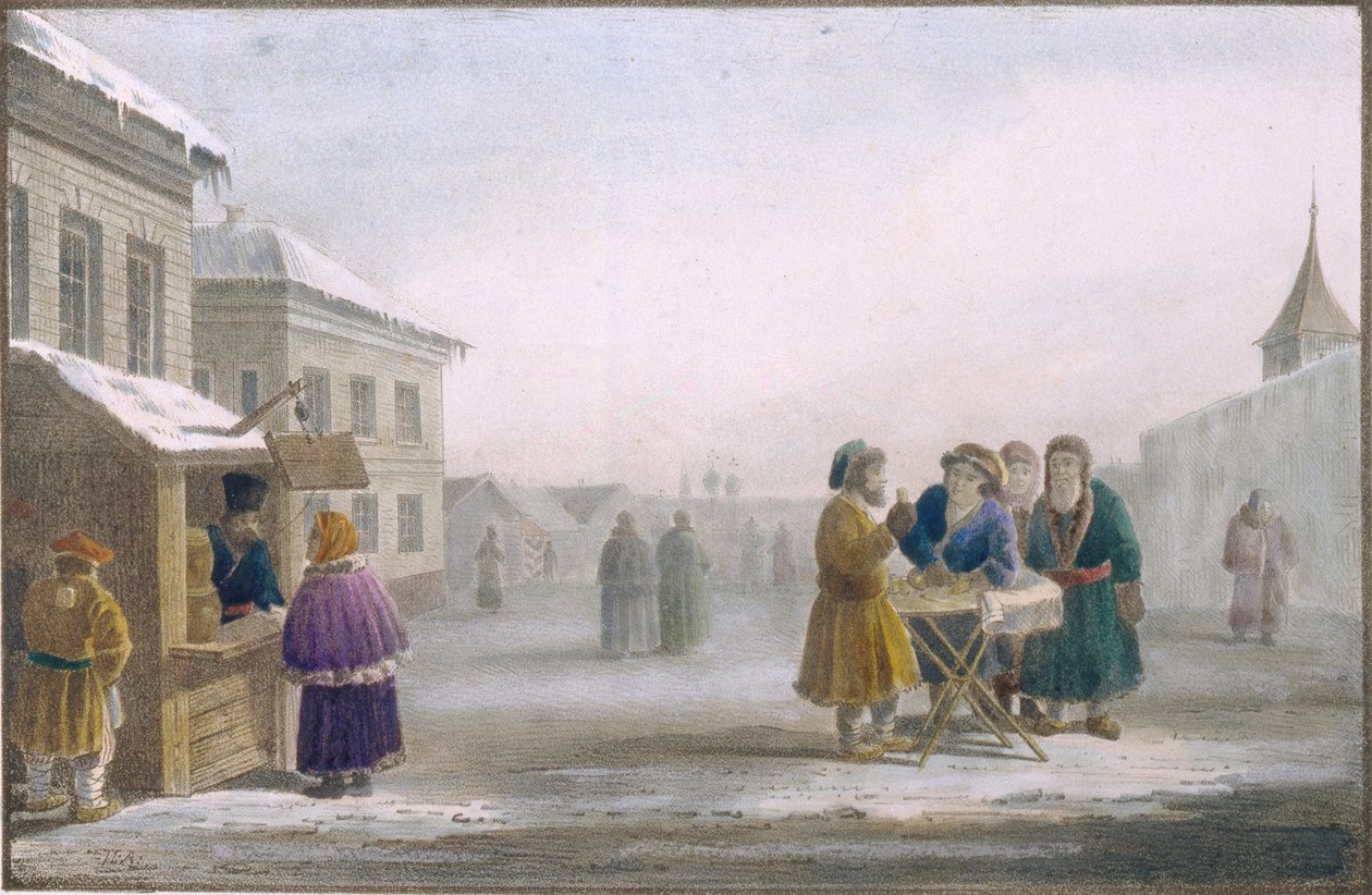 Street Tobacco Vendor at the Tobacco Store by Eugéne Pluchart