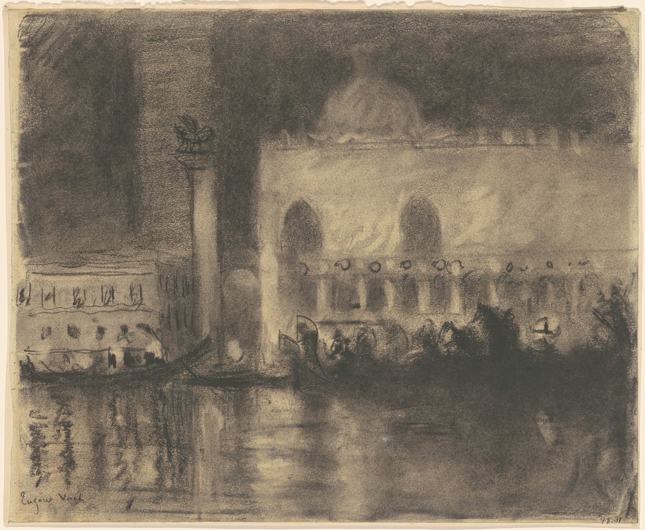 Memory of Venice: the Palazzo Ducale and the Piazzetta by Eugène Vail