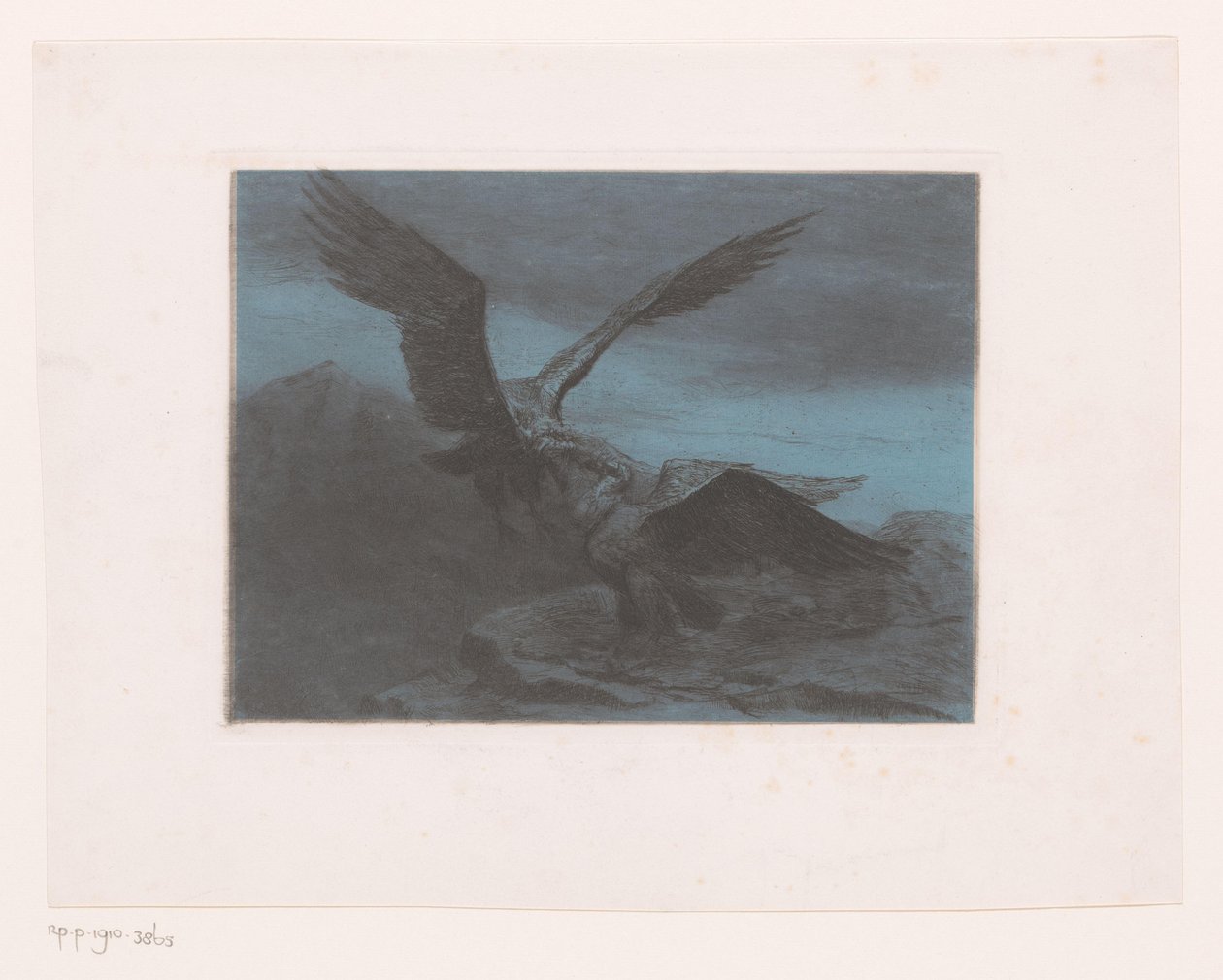 Two Eagles in a Mountain Range by Eugène Van Hove