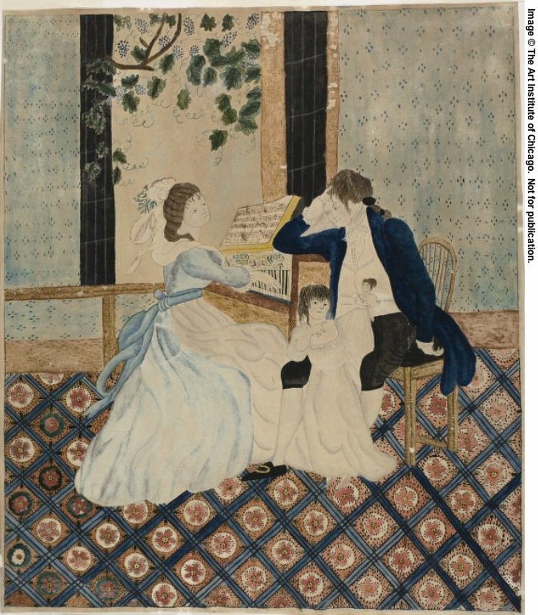 Family Group at Piano by Eunice Pinney