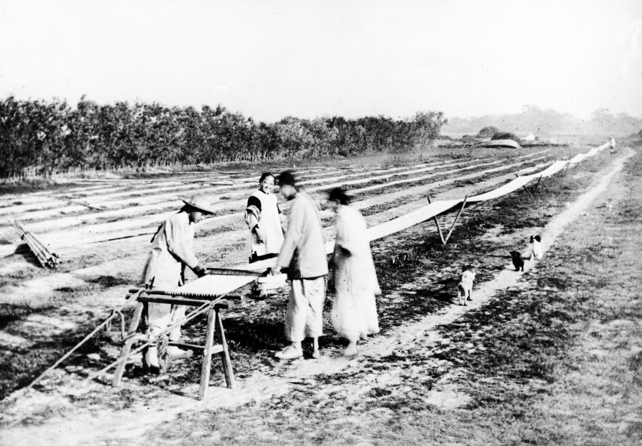 Chinese Weavers by European Photographer