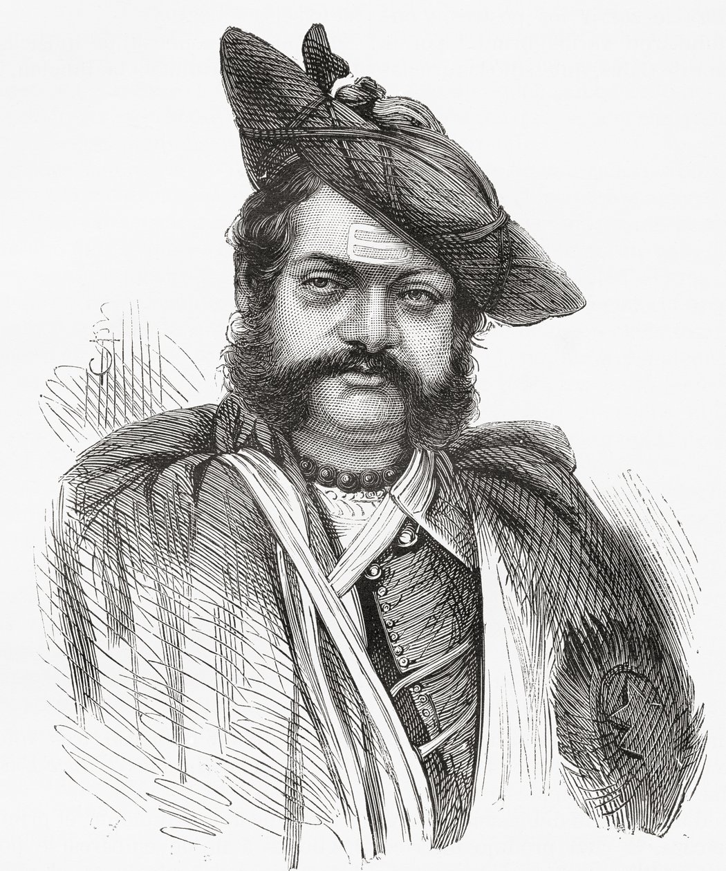 Jayajirao Scindia, Maharajah of Gwalior, illustration from 