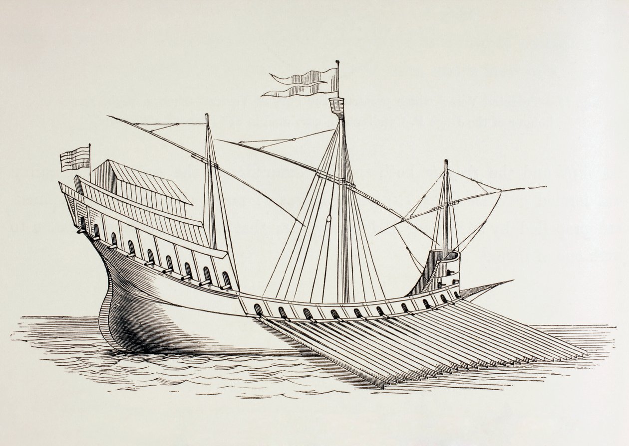 Sixteenth Century Galley, c.1880 by European School