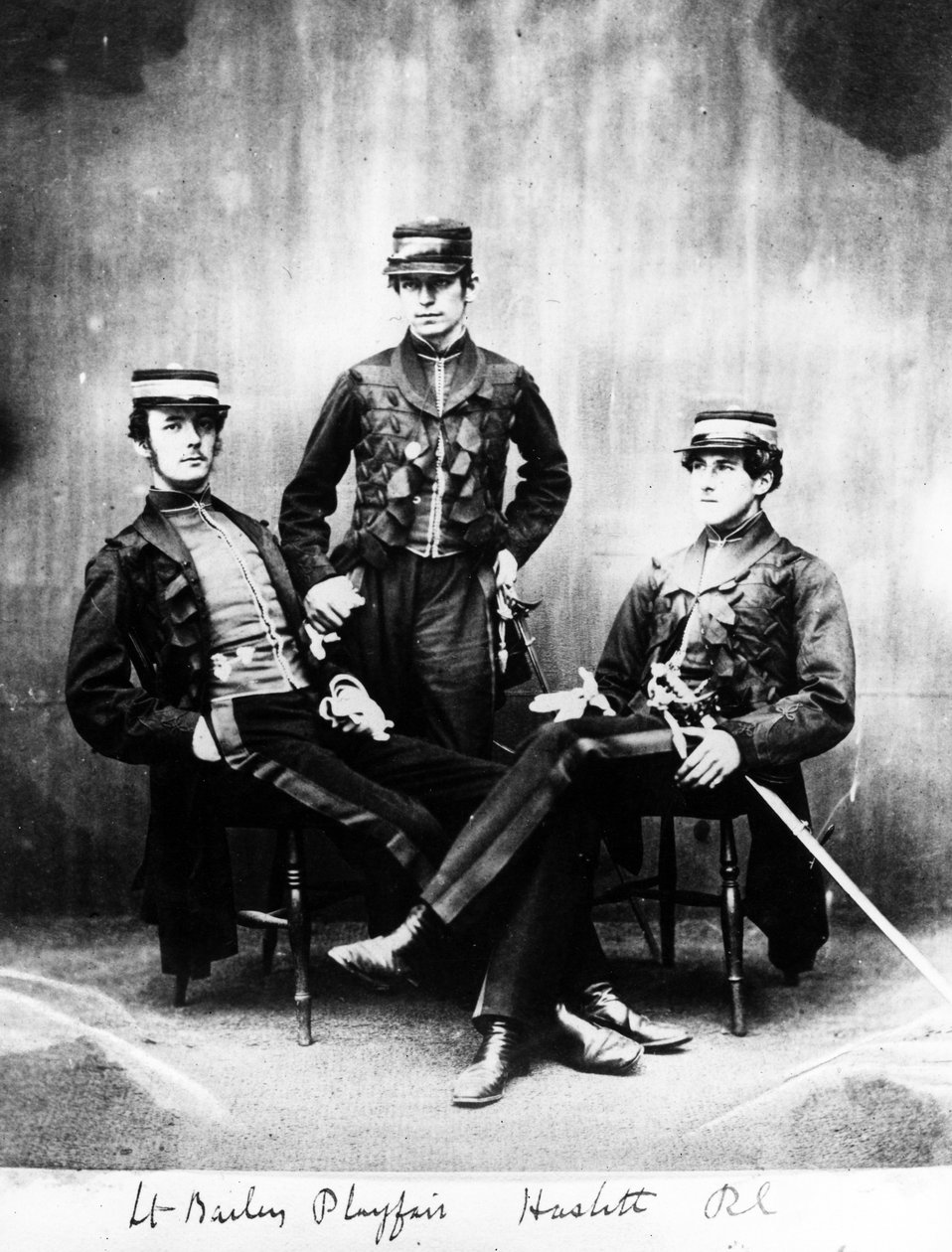 Lieutenants Bailey, Playfair and Haslitt by European Photographer