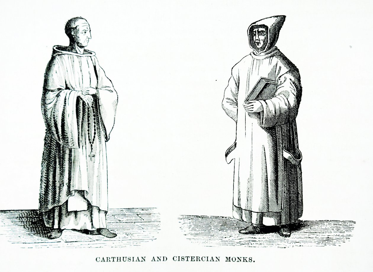 A Carthusian and Cistercian Monk by European School