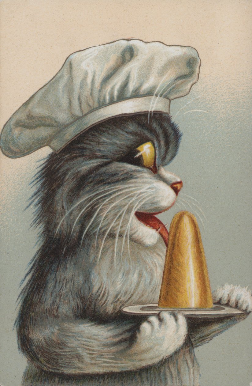 Cat with a Dessert by European School