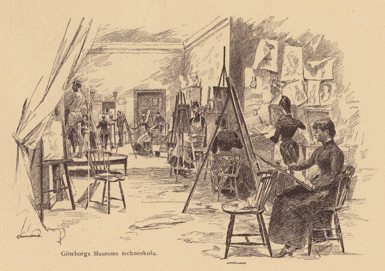 Drawing Class at Gothenburg Museum, Sweden by European School