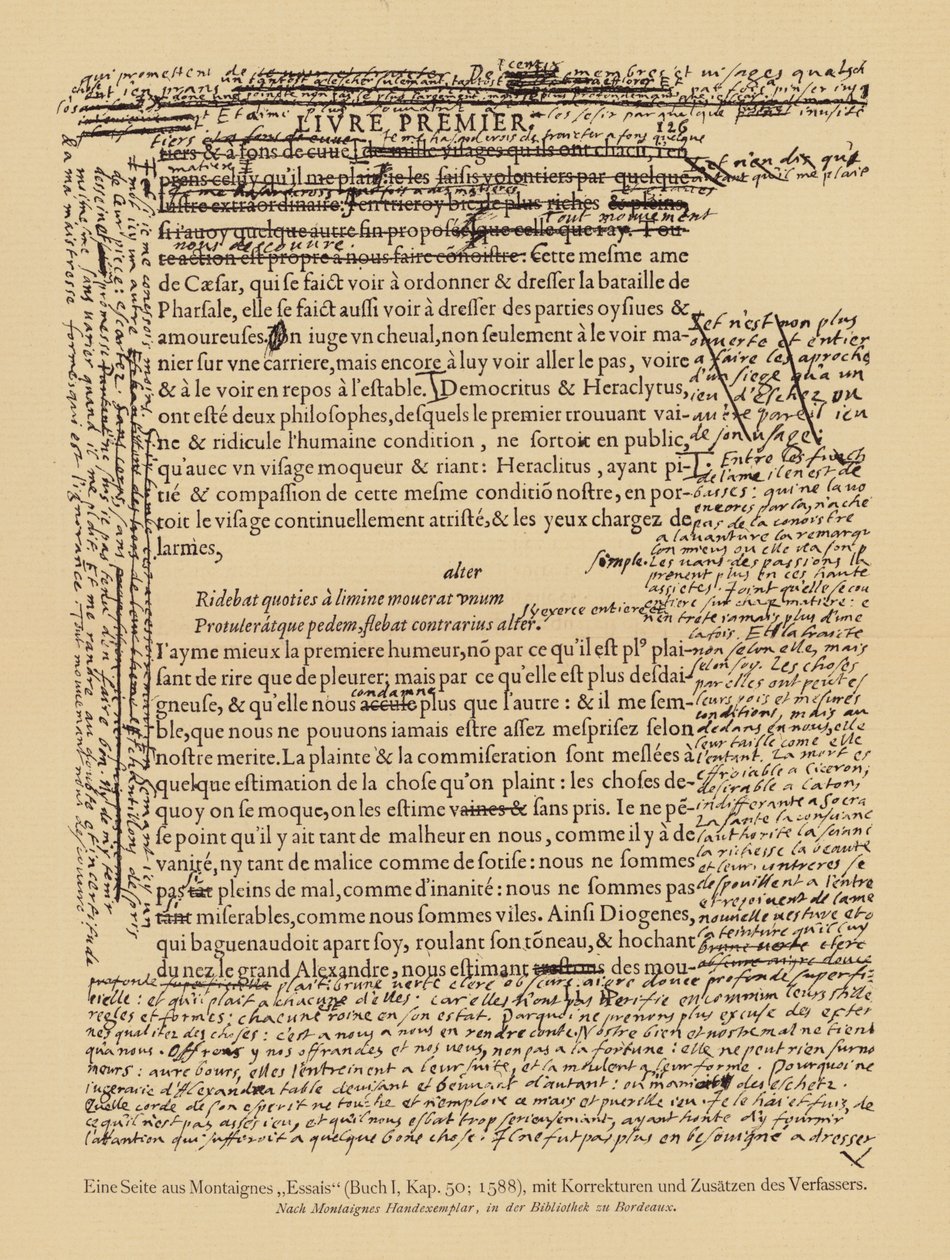 Page from Montaigne