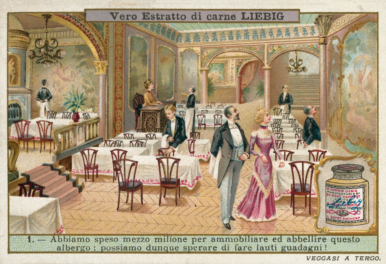 Restaurant of a Redecorated Hotel by European School