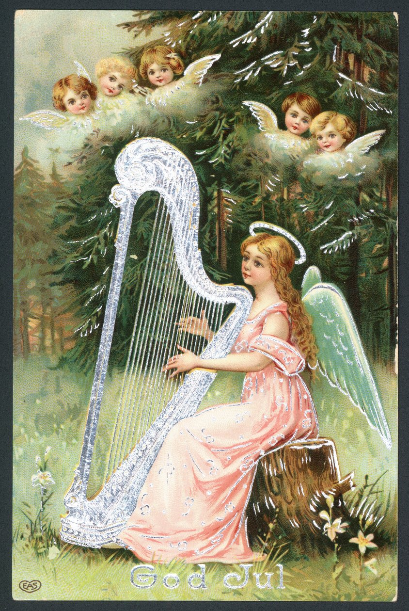 Scandinavian Christmas Card by European School