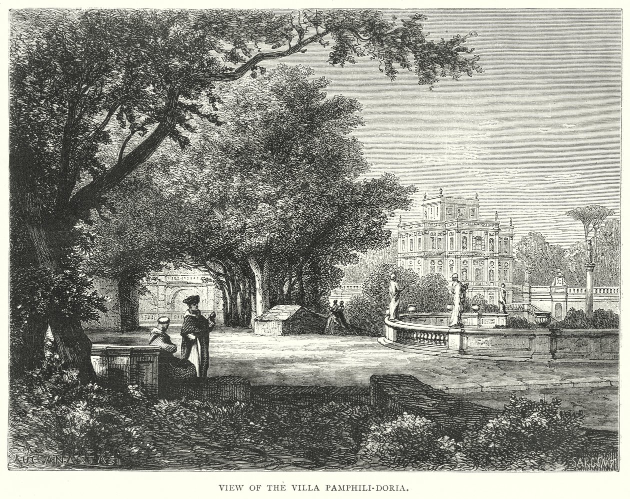 View of the Villa Pamphili-Doria by European School