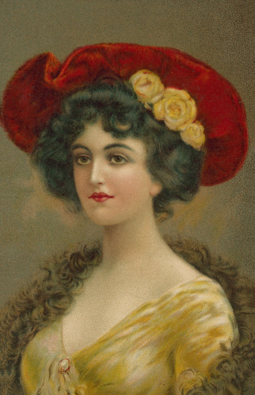 Woman in an Edwardian Hat by European School
