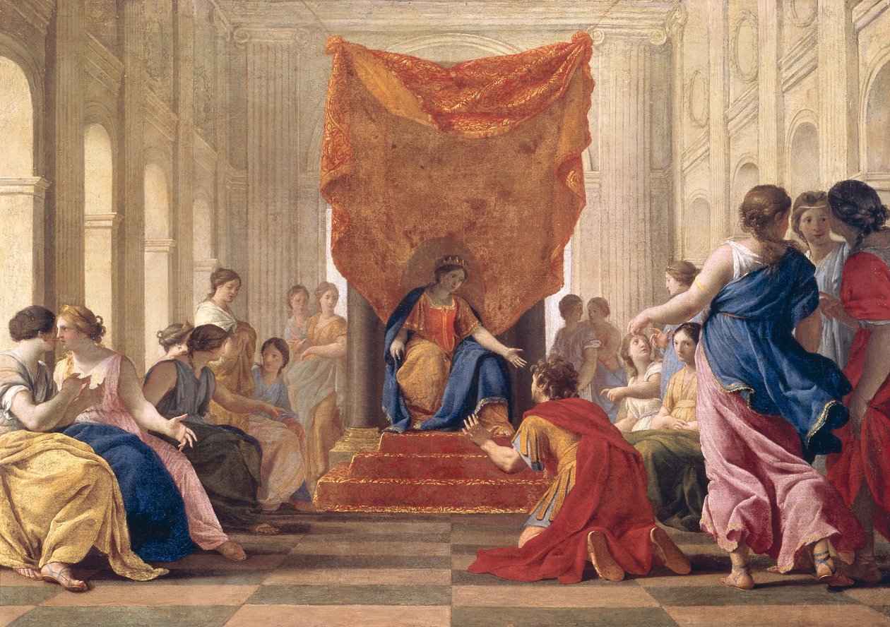 Poliphilus Kneeling Before Queen Eleuterylida, c.1643-44 by Eustache Le Sueur
