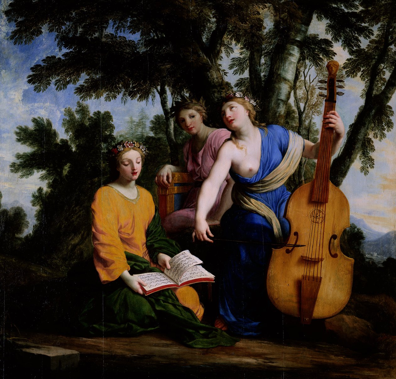 The Muses Melpomene, Erato and Polymnia by Eustache Le Sueur
