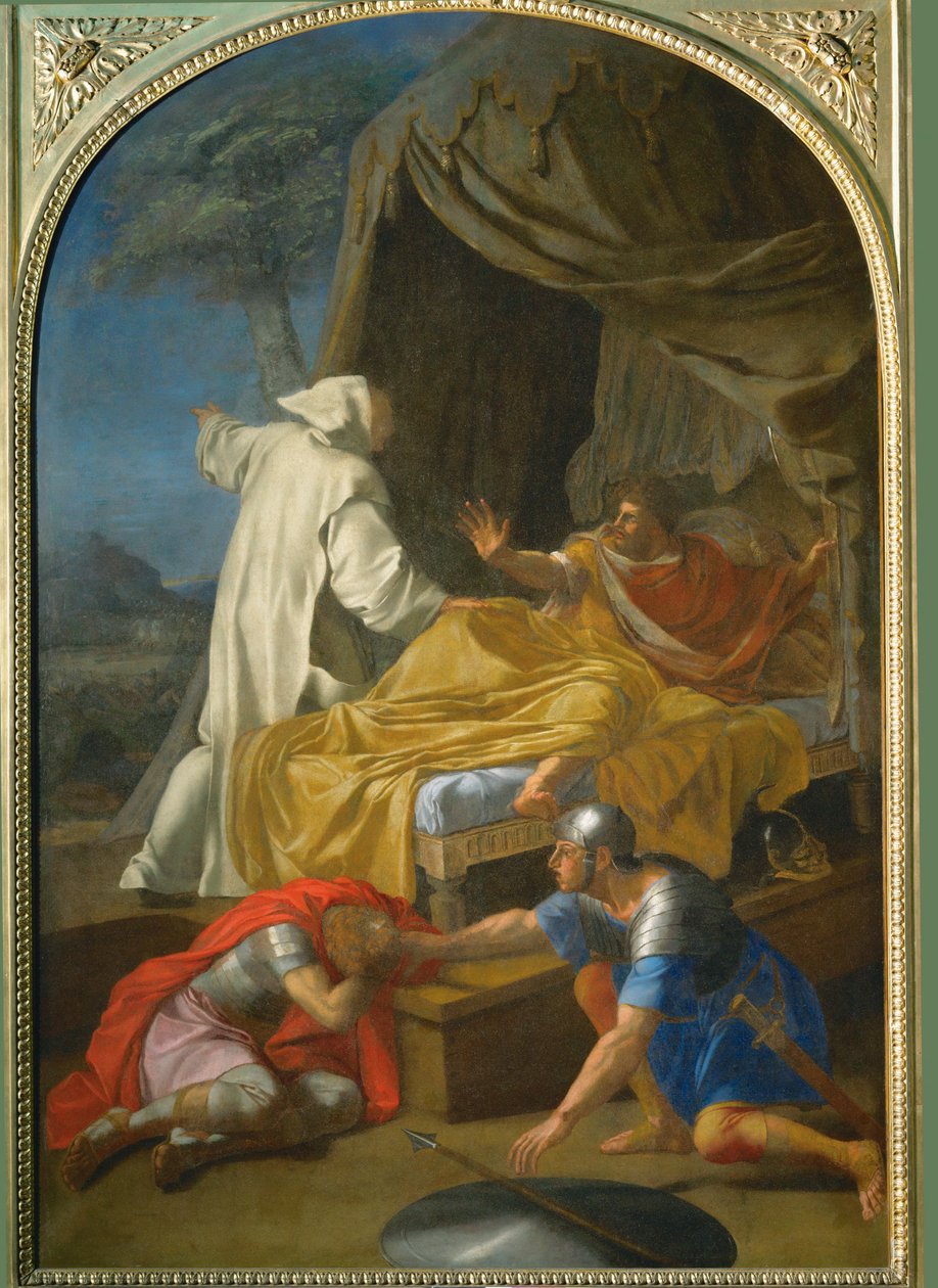 Apparition de Saint Bruno au Comte Roger by Eustache (studio of) Le Sueur