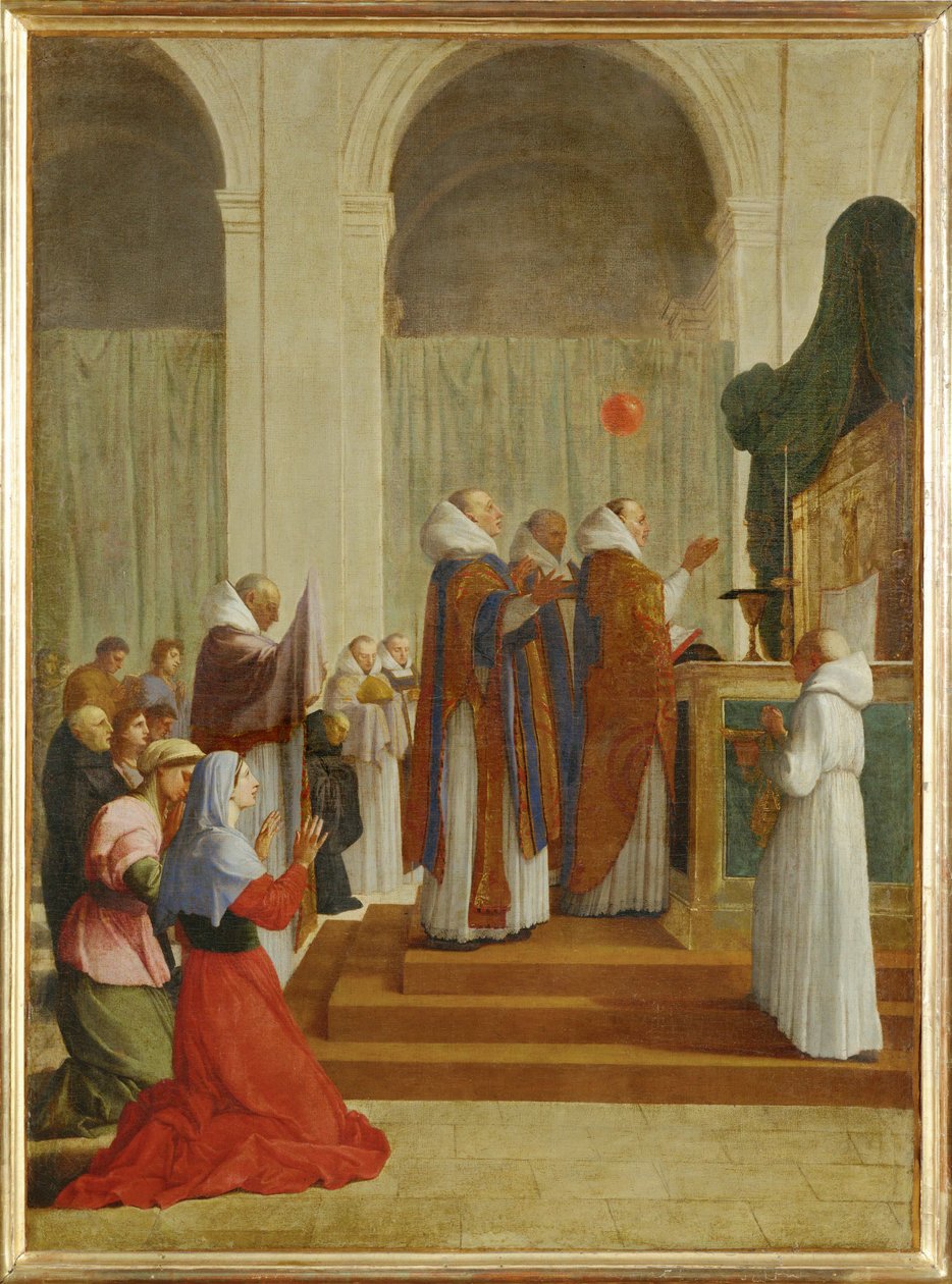 The mass of Saint Martin by Eustache (studio of) Le Sueur