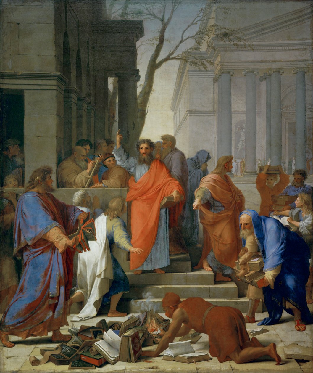 La predication de Saint Paul a Ephese by Eustache (studio of) Le Sueur