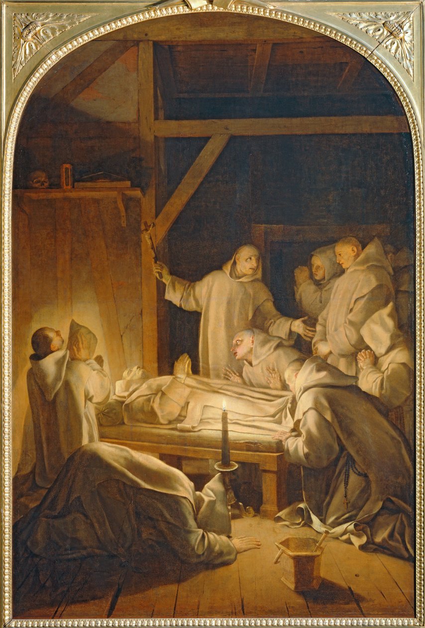 The death of Saint Bruno by Eustache (studio of) Le Sueur