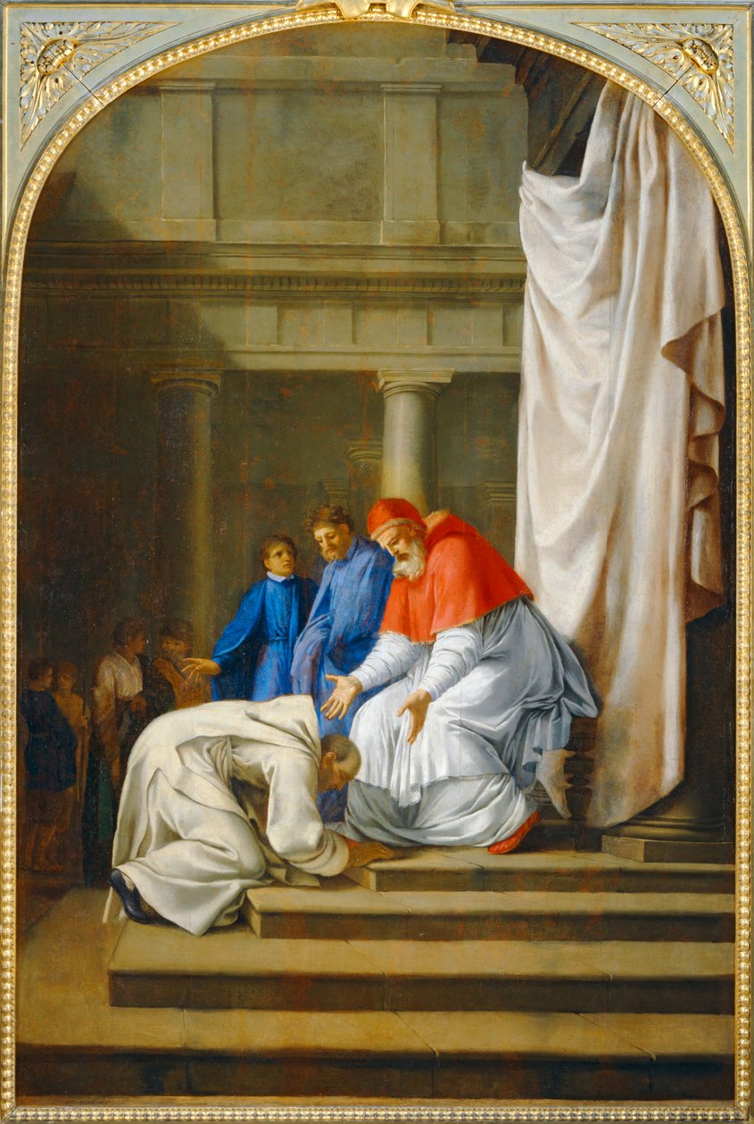 Saint Bruno at the Feet of Pope Urban II, 1645-1648 by Eustache (studio of) Le Sueur