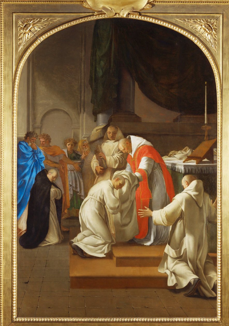 Saint Bruno Investing Followers with the Habit of the Order by Eustache (studio of) Le Sueur