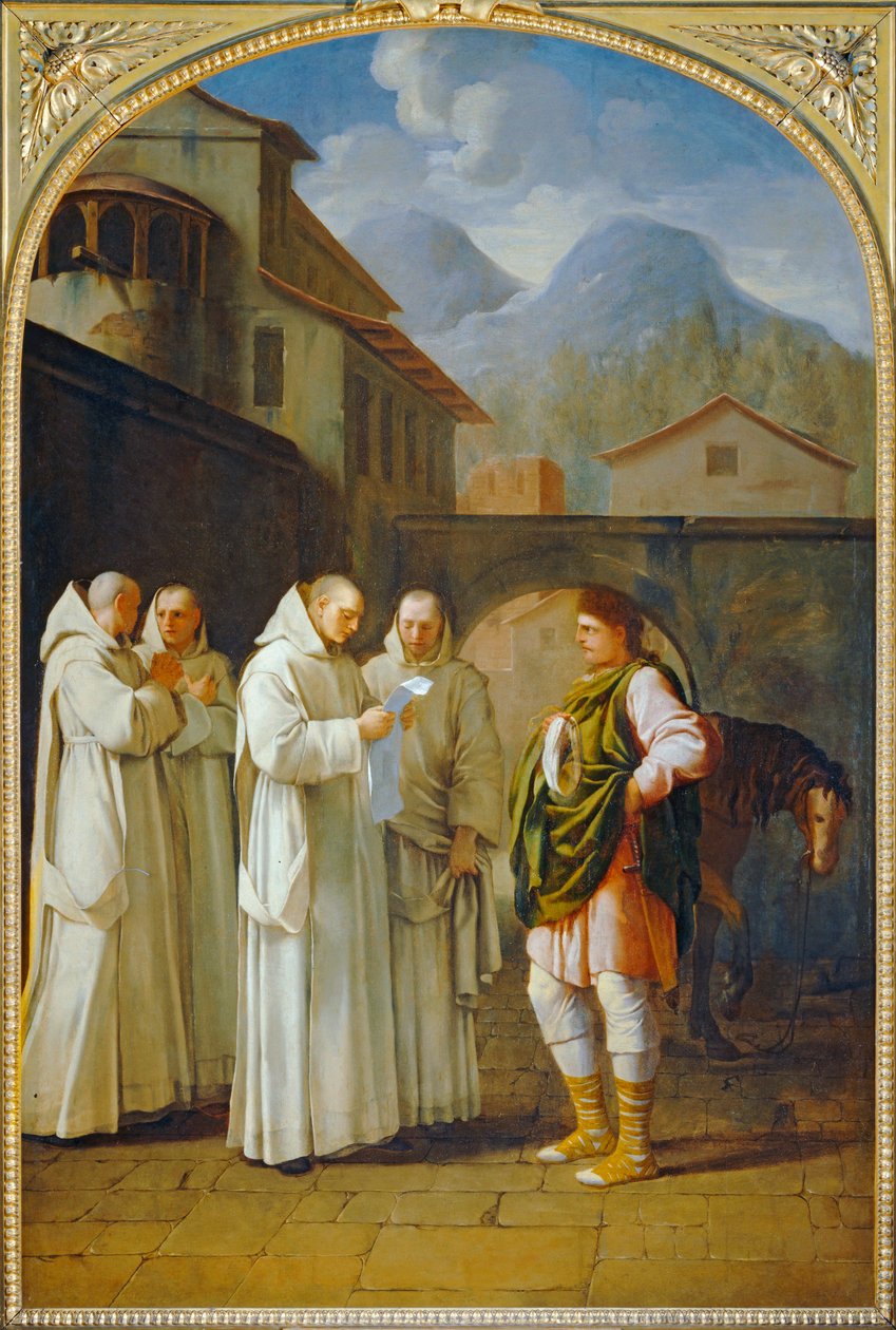 Saint Bruno Receiving a Messenger of the Pope, 1645-1648 by Eustache (studio of) Le Sueur