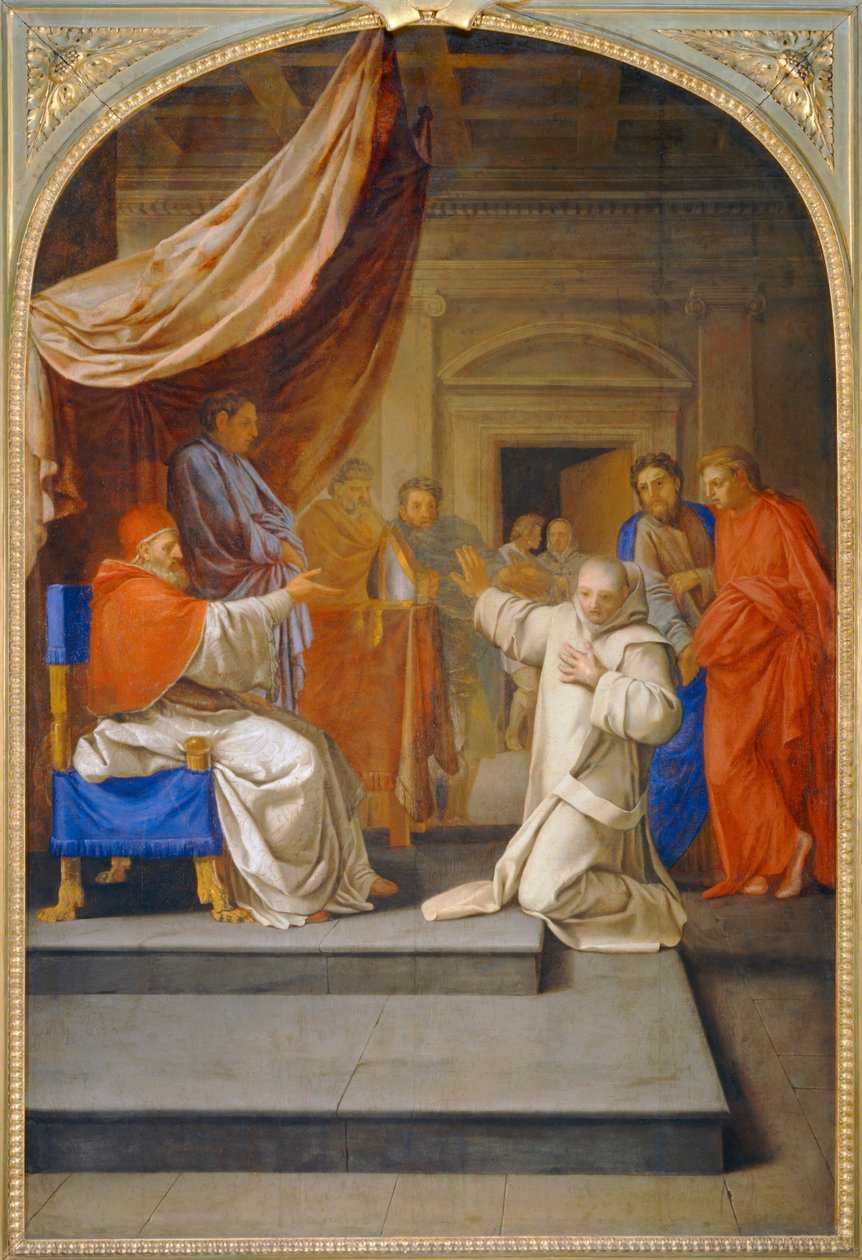 Saint Bruno Refuses the Episcopate of Reggio Which Urbain II Offers to Him by Eustache (studio of) Le Sueur
