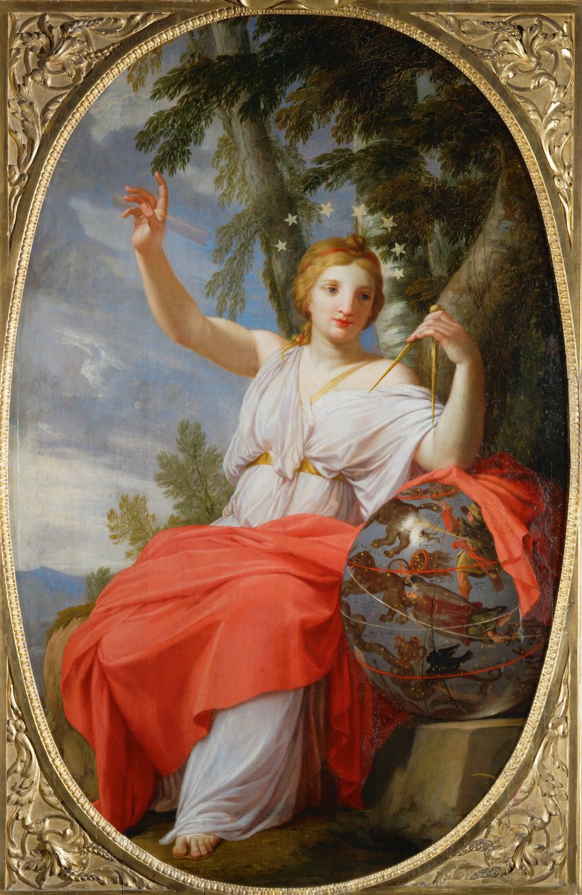 The muse Urania. From the Chambre des Muses, Louvre, Paris by Eustache (studio of) Le Sueur