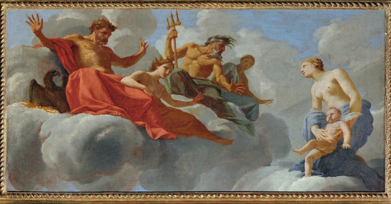 Venus Presents Amor to the Gods by Eustache (studio of) Le Sueur