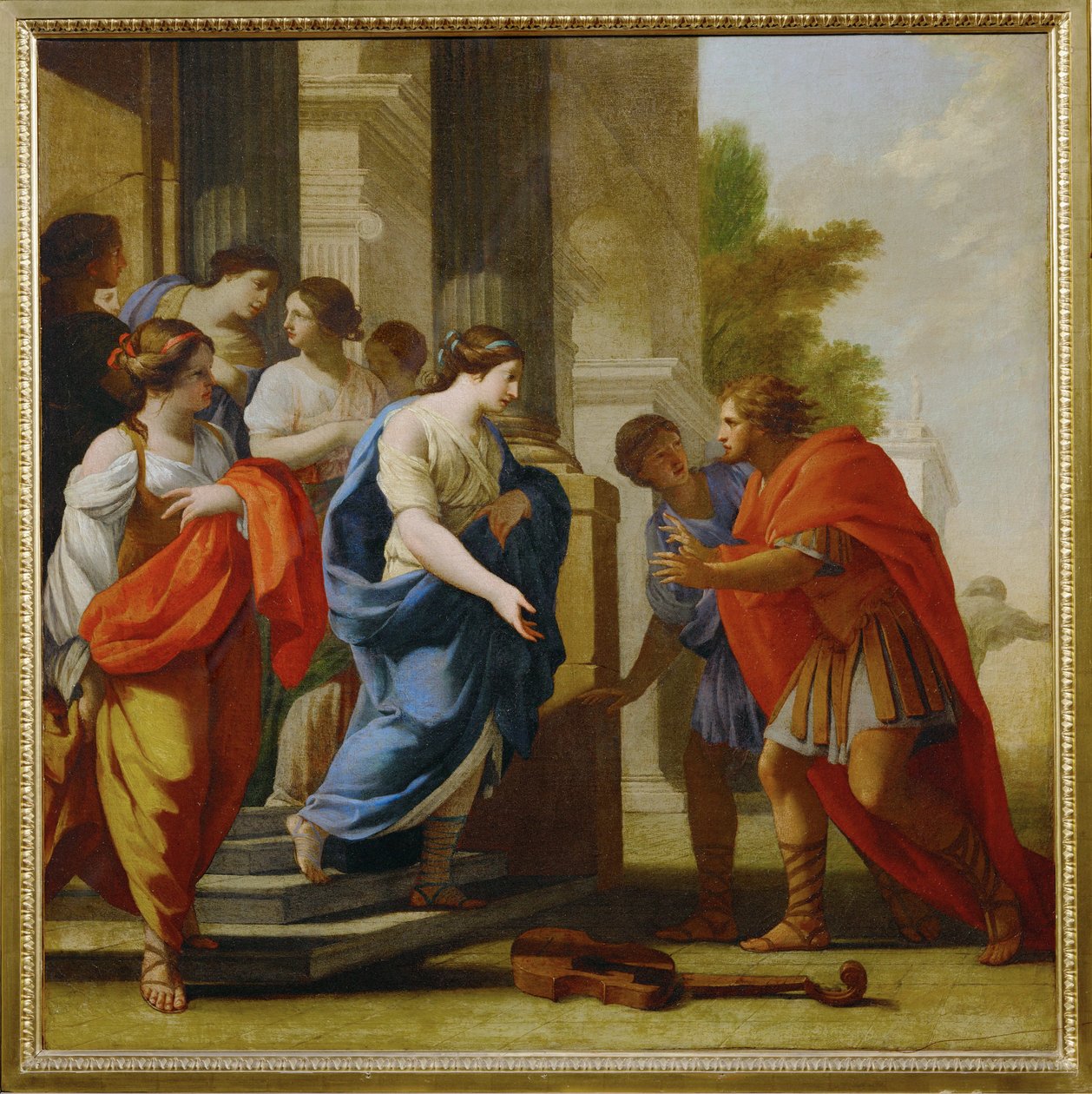 During His Search for Polia, Poliphilo is Received by Philtronia at the Three Doors by Eustache Le Sueur