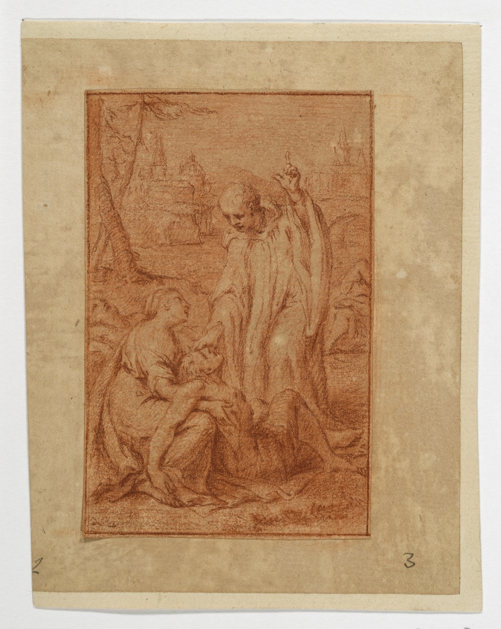 A Saint Healing a Sick Person or Raising a Dead Person (?) by Eustache Le Sueur