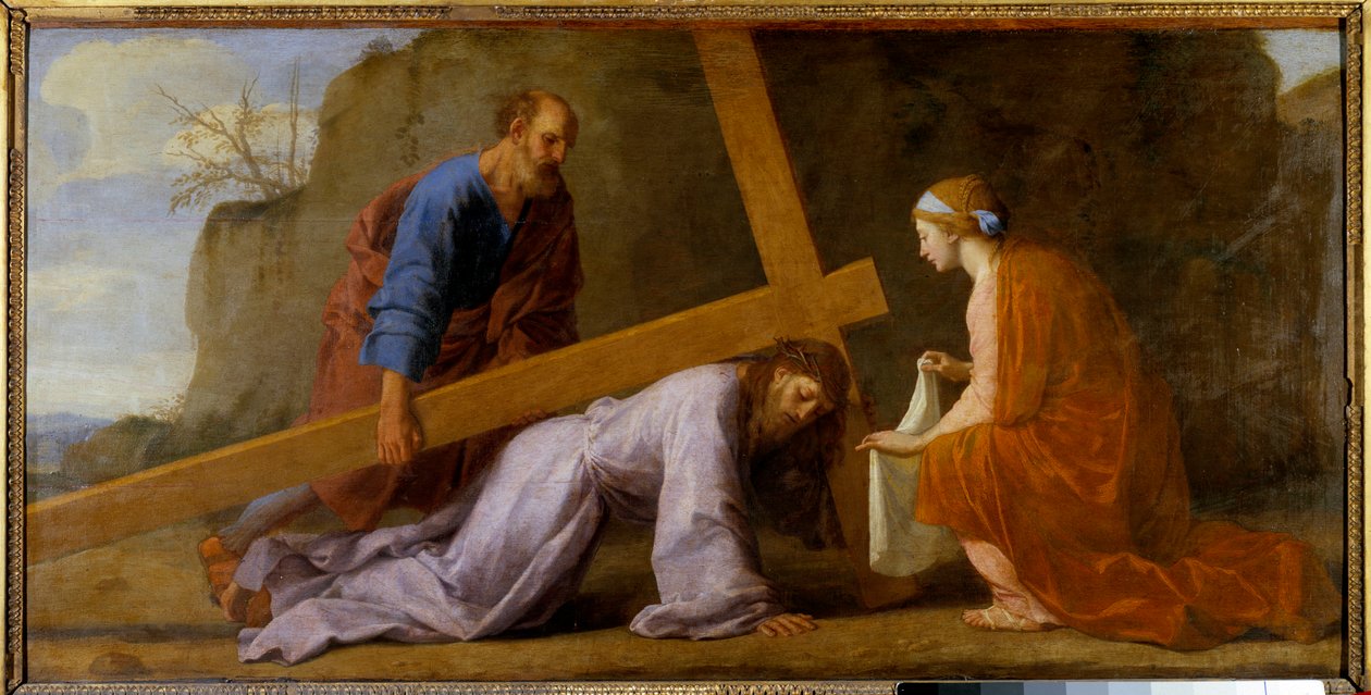 Jesus carrying his cross, c.1651 by Eustache Le Sueur