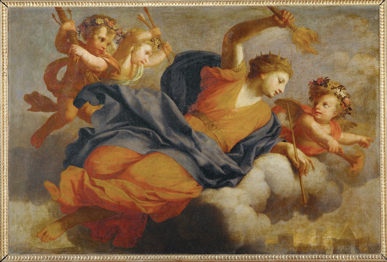 Juno Throws Her Lightning Bolt Against Troy by Eustache Le Sueur