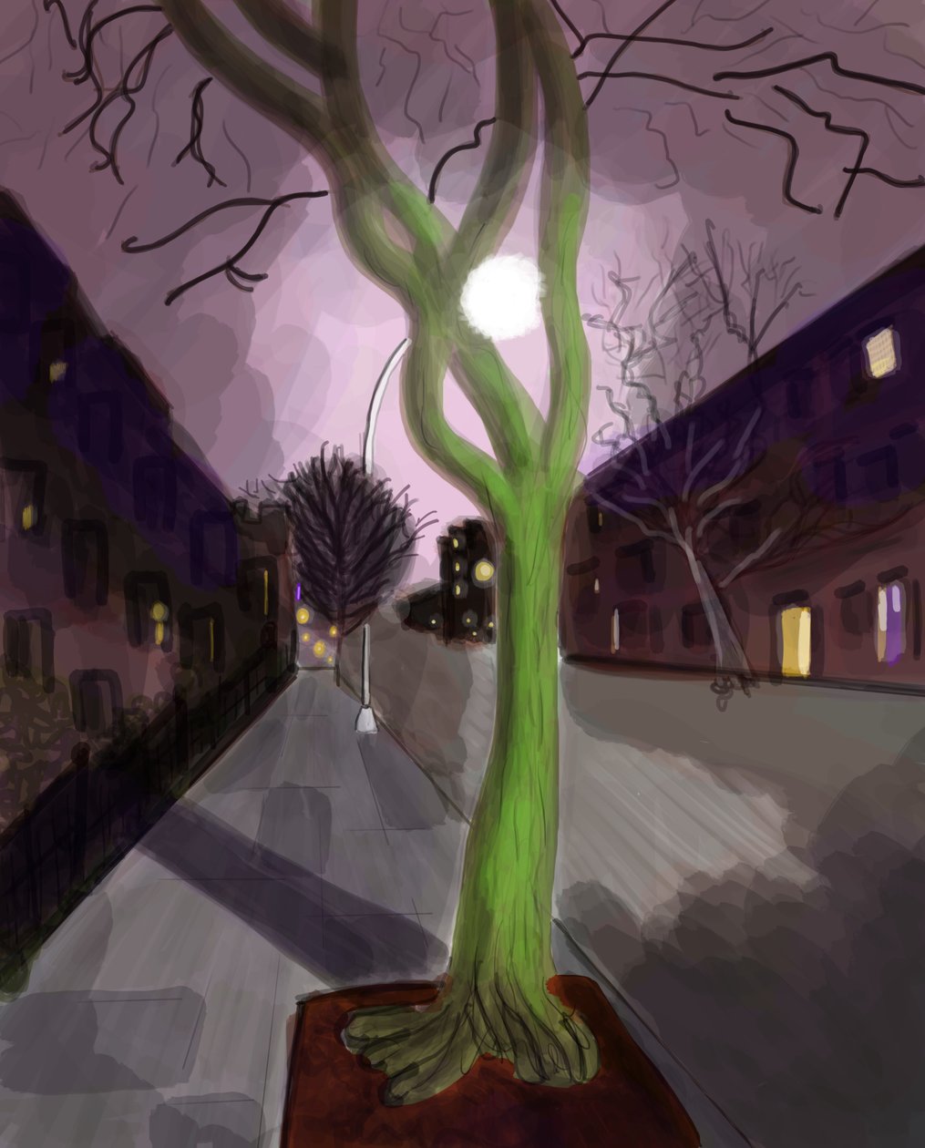 11th Street At Night, Brooklyn by Evan Sklar