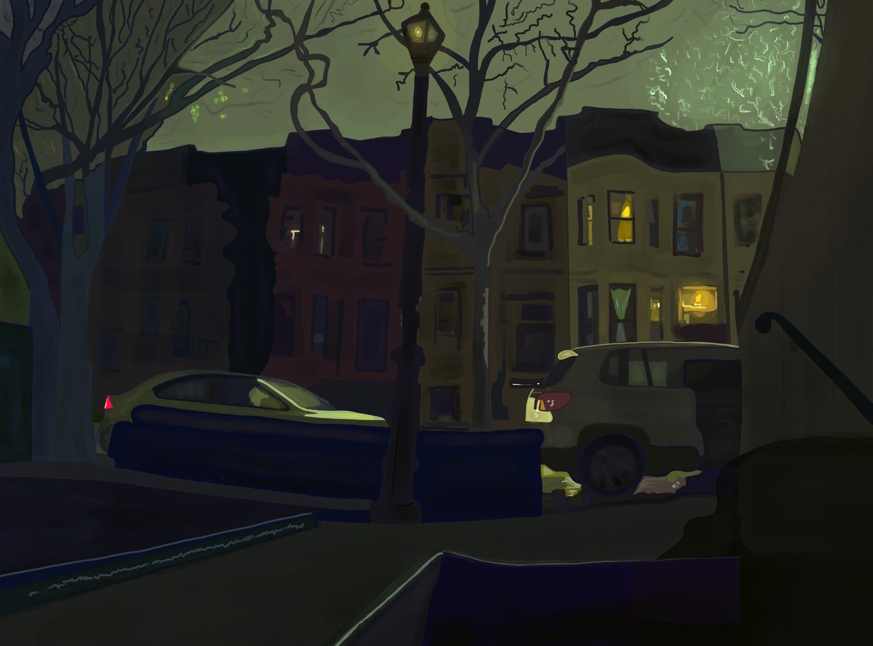 6 AM South Side of Street, Prospect Park by Evan Sklar
