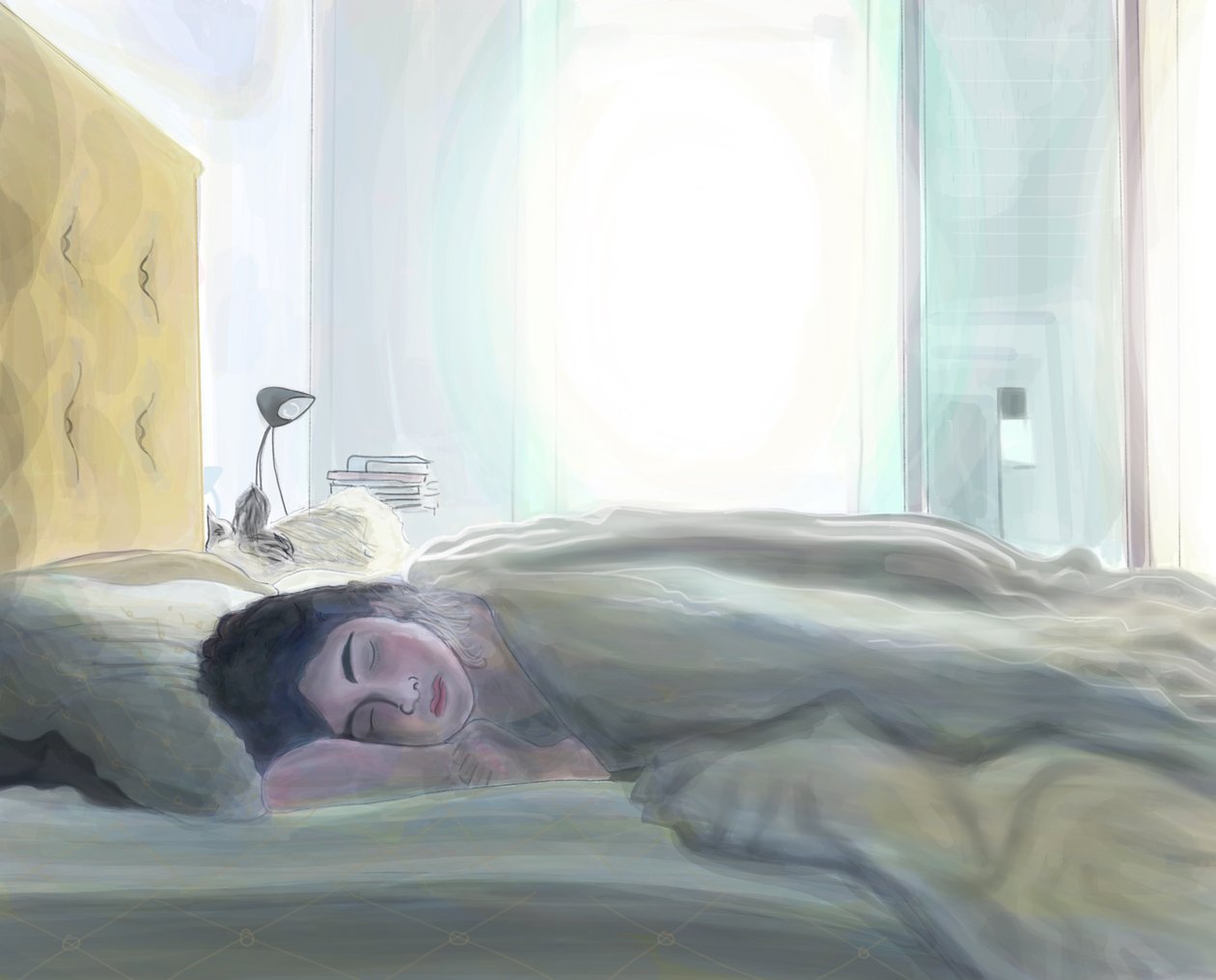 Ava Sleeping, Brooklyn by Evan Sklar