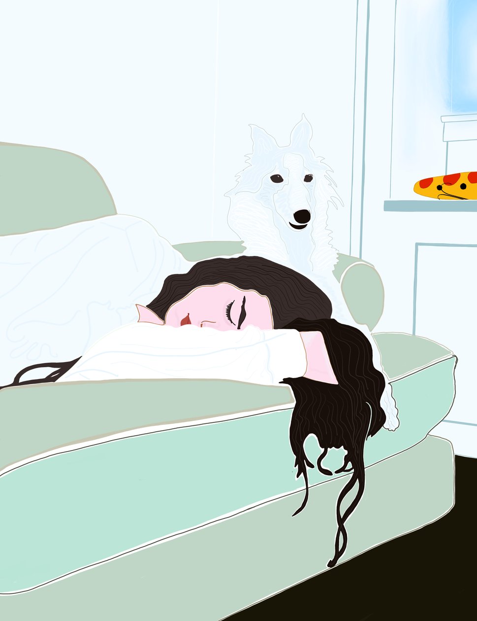 Ava and Minnie Napping by Evan Sklar