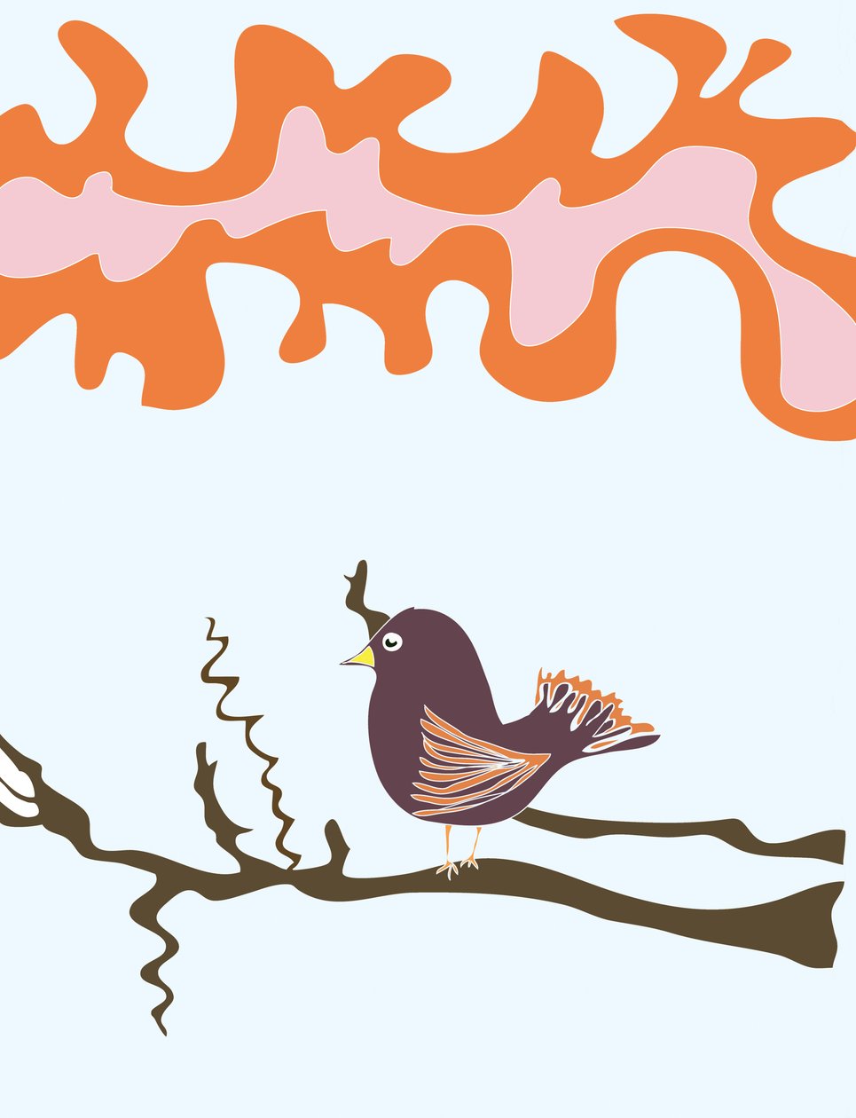 Bird on Branch, 2015 by Evan Sklar