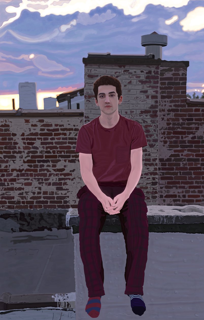 Emmitt on Roof, Brooklyn by Evan Sklar