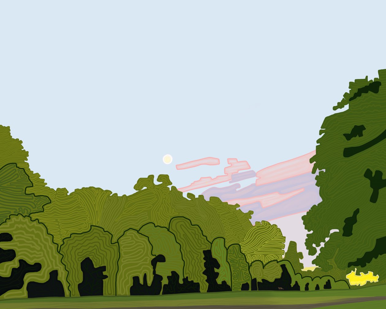Hyde Park With Fox by Evan Sklar