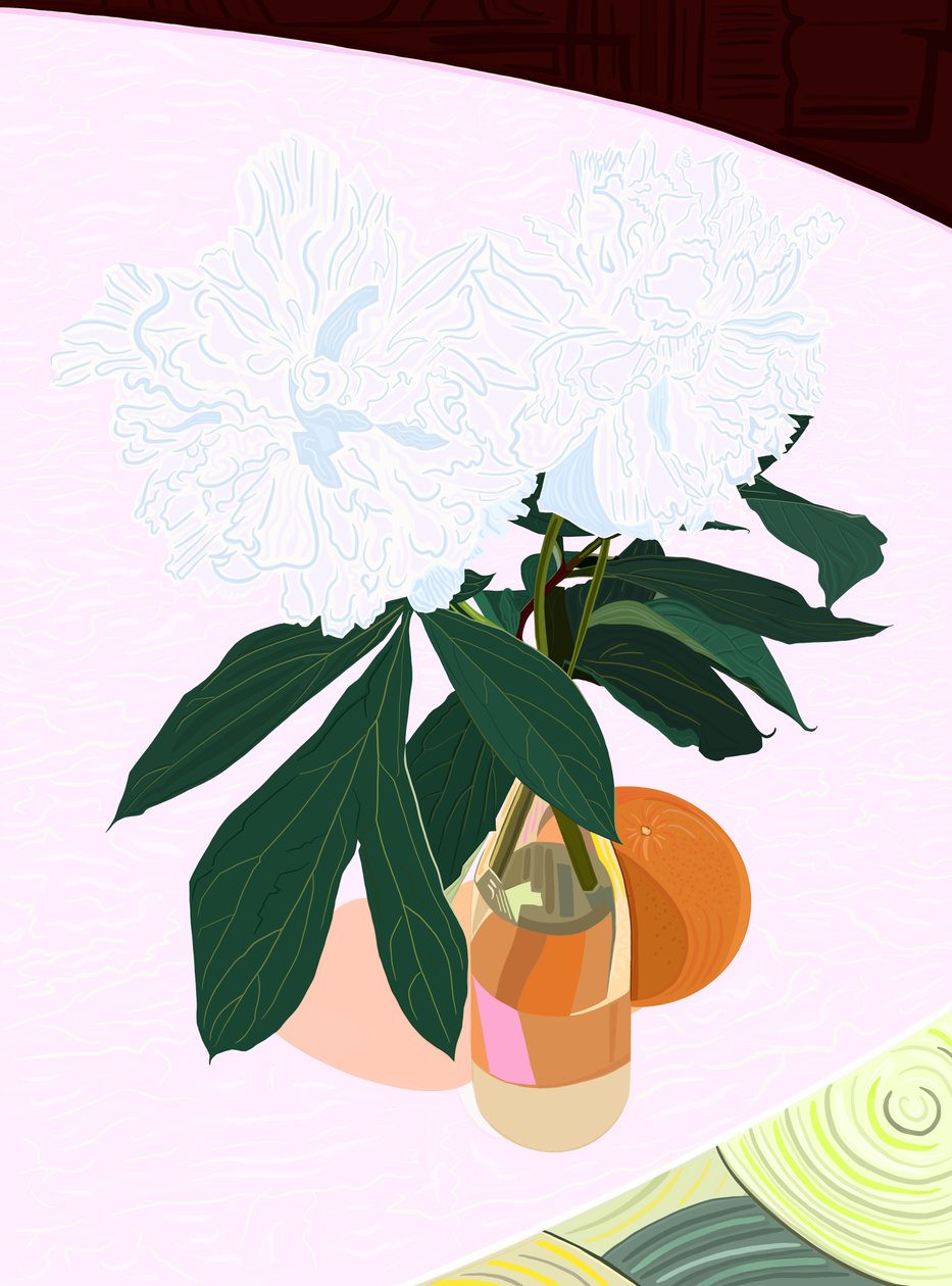 Peony and Grapefruit, c.2020-24 by Evan Sklar